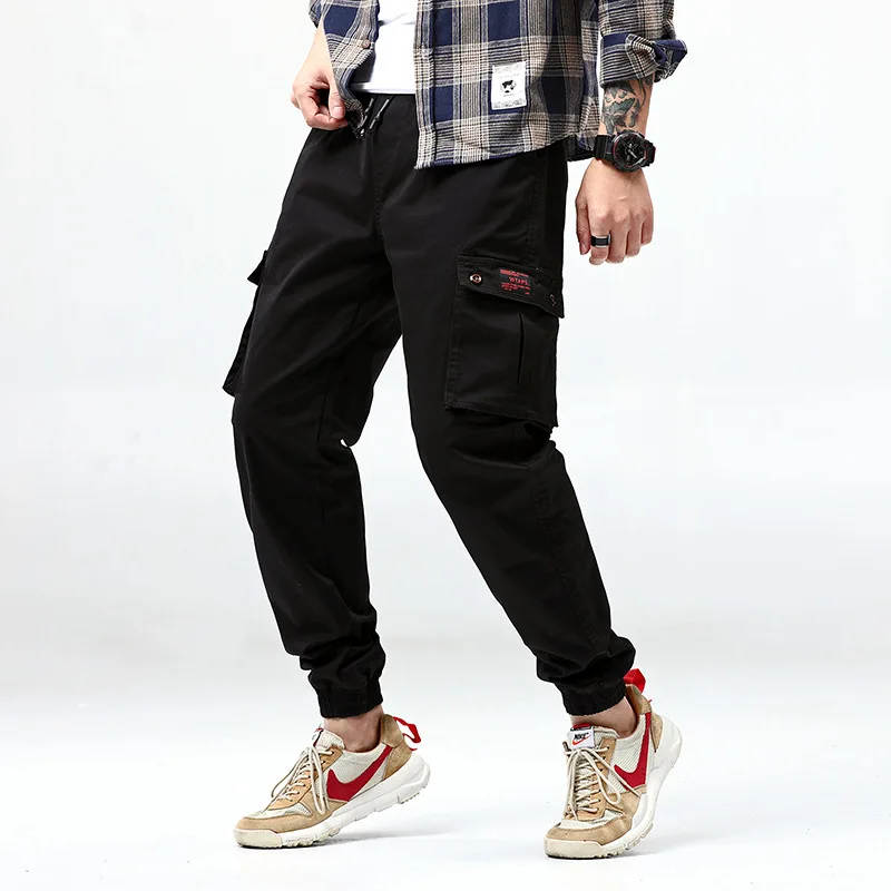 Брюки карго мужские Pantalon Homme шаровары японские тактические брюки хип хоп камуфляж Kargo хаки черный плюс 6XL 7XL Повседневная Уличная одежда