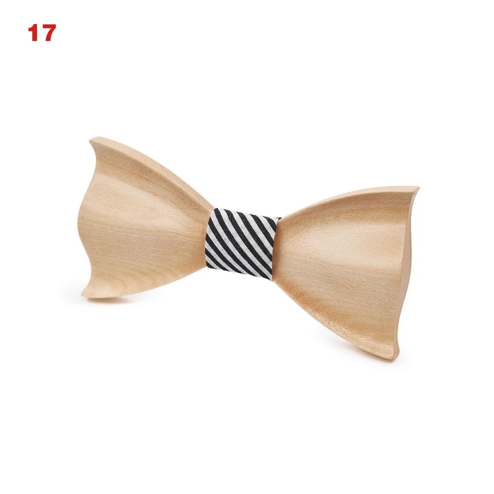 3D Man Bow Ties Mens Wooden Bow tie for Party Handmade Wood Bowtie