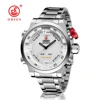 New OHSEN Brand Digital Quartz Men Business Wristwatches White Full Steel Band Fashion LED Military Dress Casual Watch Gift ► Photo 2/6