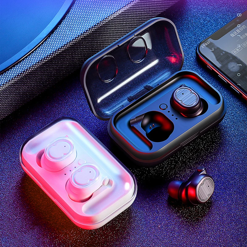 

Wireless Bluetooth 5.0 Earphone In-Ear TWS Mini Bluetooth Earphone Waterproof Sports Headset With Charging Box