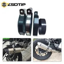 ZSDTRP 1 шт. углеродного волокна/держатель из нержавеющей стали с фиксатором кольцо Поддержка кронштейн для мотоцикла глушитель выхлопной трубы