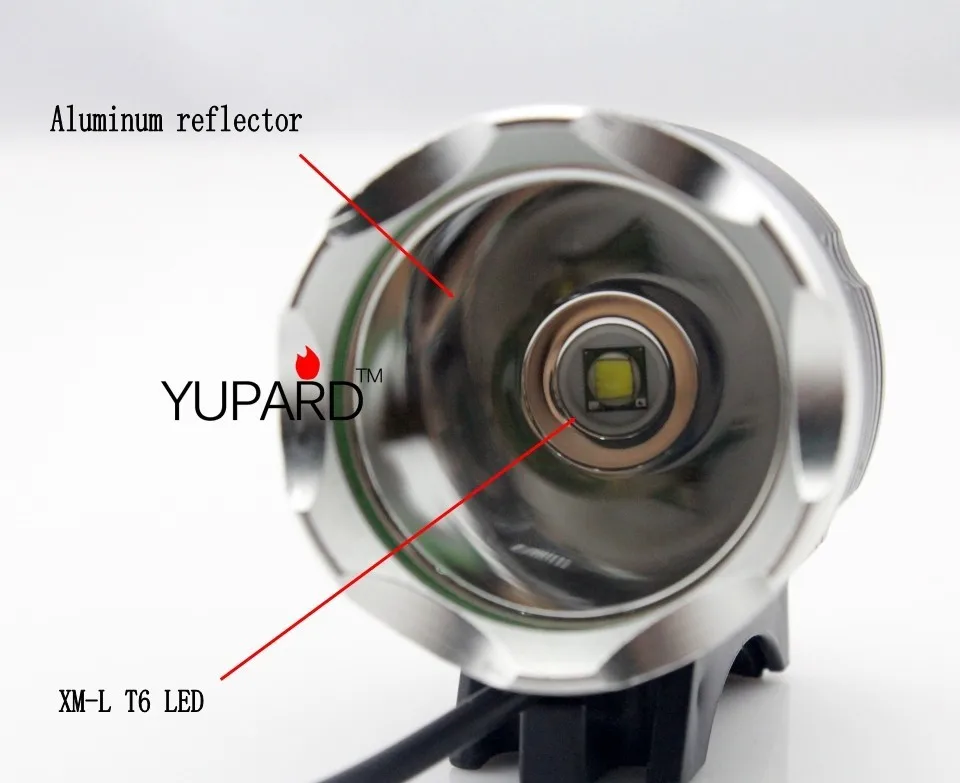 YUPARD 2 в 1 XM-L T6 велосипедный фонарь фара лампа фонарик свет фар с Перезаряжаемые Батарея Зарядное устройство для кемпинга на открытом воздухе