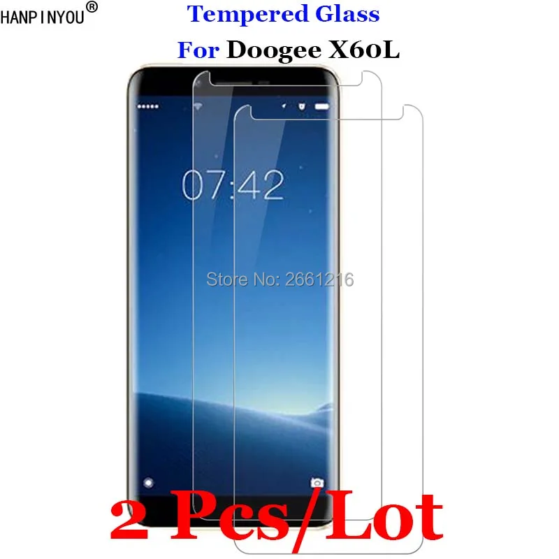 

2 Pcs/Lot For Doogee X60L Tempered Glass 9H 2.5D Premium Screen Protector Film For Doogee X60L 5.5"