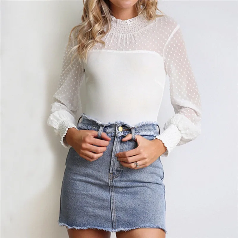 مثير Playsuits 2018 جديد الجسم النساء طويل كم ارتداءها تمتد يوتار الجسم الأسود الأبيض الأحمر وزرة