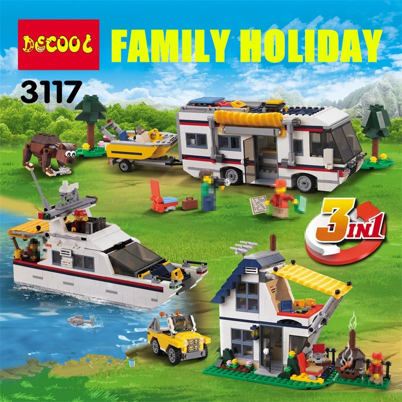 

New 3in1 Vacation Getaways City Fit Legoings Technic Figures Model Building Blocks Bricks Toy Children Kid Gift Birthday Xmas