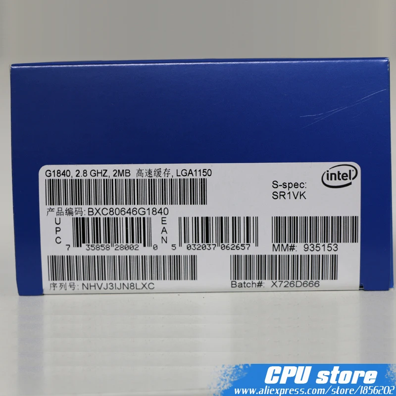 Процессор Intel Celeron G1840 в штучной упаковке(2 м Кэш, 2,80 ГГц) LGA1150 двухъядерный должным образом настольный процессор работает