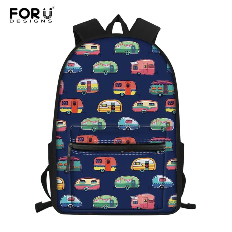 Z4416Z58 FORUDESIGNS сумки для колледжа и школы рюкзаки для девочек Campers Caravan Bookbags студенческий рюкзак школьный для ноутбука рюкзак - Цвет: Z4416Z58