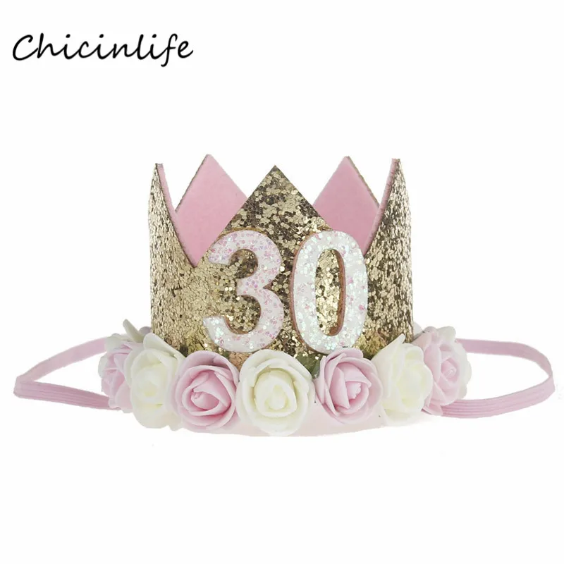 Chicinlife 1 шт. 21 30 35 Корона головная повязка Adlut шляпа на день рождения вечеринку