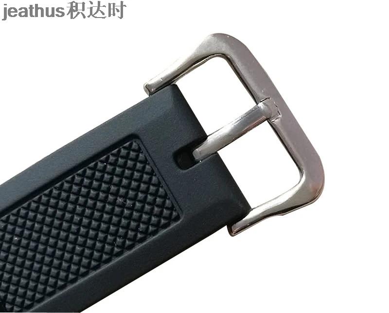 Jeathus watchband convex PU strap 18*25mm rubber silicone bracelet replace for casio AE-1300WH,W-216H,F-108WH,SGW500 w735 800h