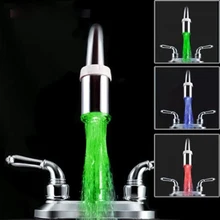 Cy8001-a1 7 цветов мигает Температура датчик светодиодные кран ABS RGB кран сопла носики с Температура датчик