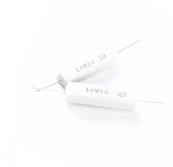 10 pcs 10W 10 ohm 10R Resistance Ceramic Cement Resistor 5% DIY Kit-in