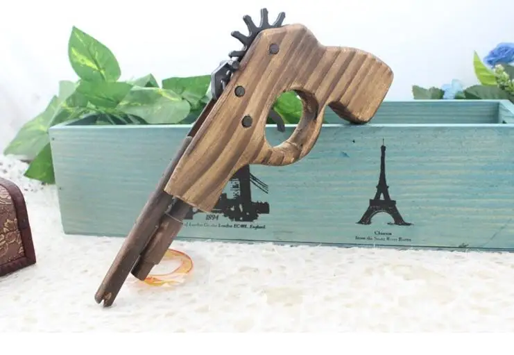 Hot Sale Toy Guns Wooden Toy Rubber Band Bullet Guns Weapon Pistol Pistola de Brinquedo Slugterra Toys Pistola Juguete