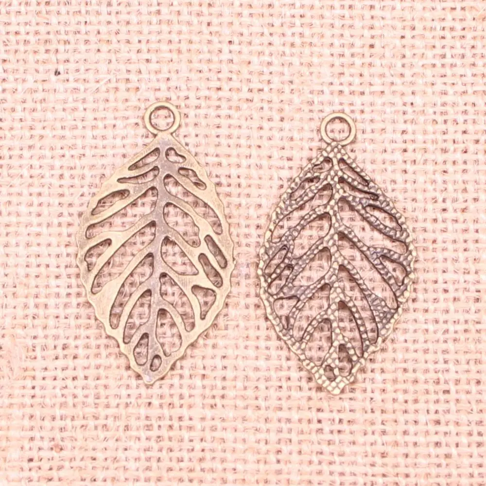 

28pcs Jewelry Charms hollow leaf 49x26mm Antique pendant,Vintage Tibetan Bronze,DIY bracelet necklace