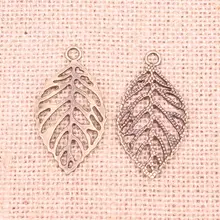 28pcs Jewelry Charms hollow leaf 49x26mm Antique pendant,Vintage Tibetan Bronze,DIY bracelet necklace