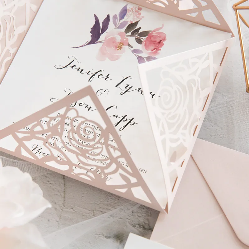 blush-pink-laser-cut-wedding-invite-with-floral-accent-in-lavender-and-mauve-EWDM003-7