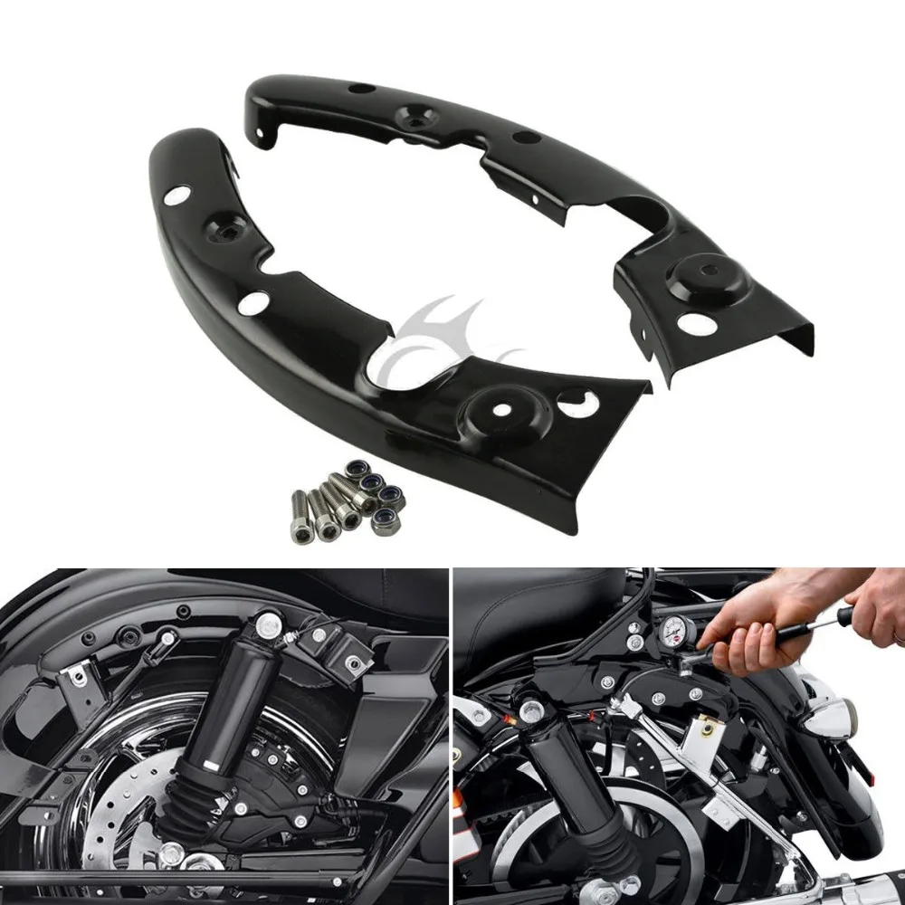 

Black Rear Fender Struts Covers For Harley Touring Road King Electra Street Glide FLHR FLTR FLHX 2009-2013 12