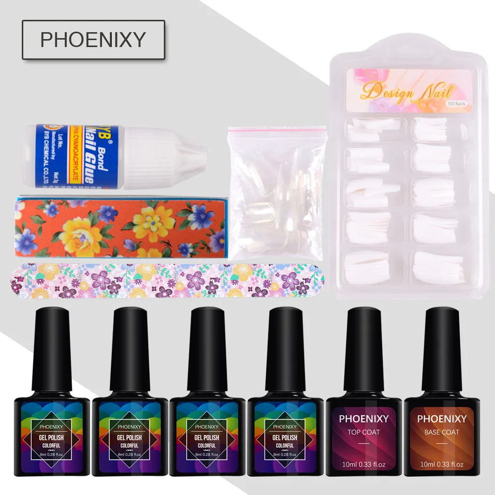 100 шт белые натуральные накладные акриловые французские наконечники и клей для дизайна ногтей набор режущих инструментов Профессиональный инструмент для маникюра