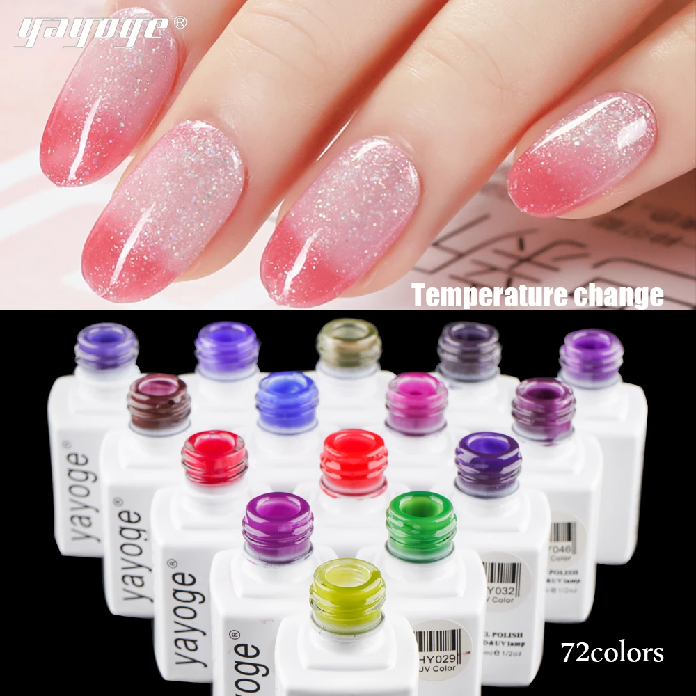 

YAYOGE Nail Gel Polish 72 colors 15 ml Temperature Changing Chameleon UV Gel Varnish Manicure Long Lasting (26-50)