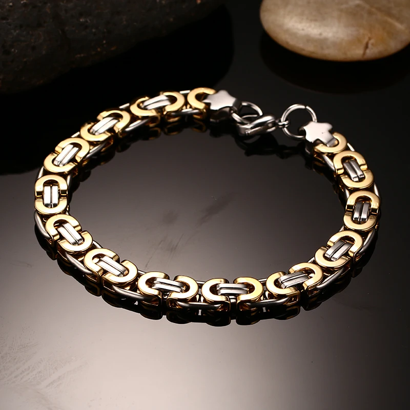 Мужской браслет цепочка из нержавеющей стали в стиле панк|chain bracelet|male jewelrystainless steel