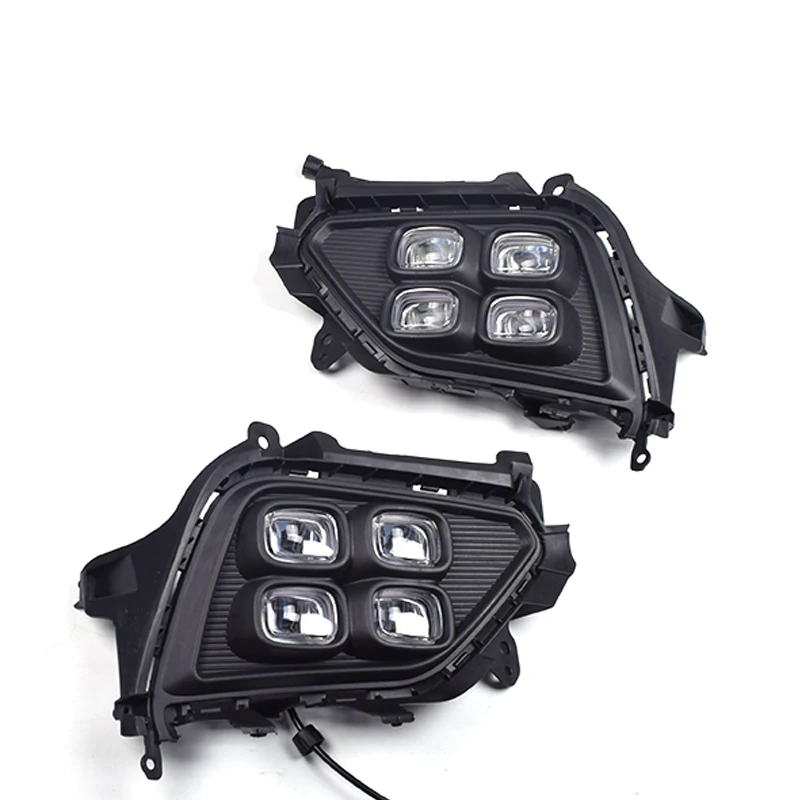 

2pcs Daytime Running Light for Hyundais Ix25 DRL fog light Head Lamp With Yellow Turning Signal Auto Accessories
