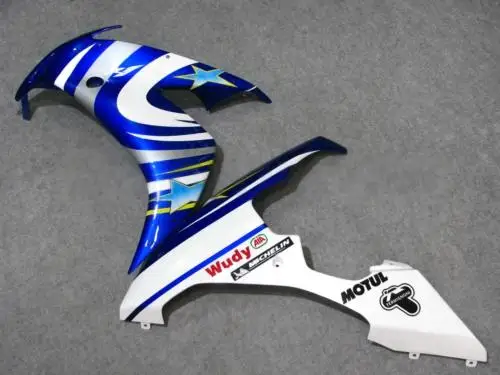 ABS Пластик обтекатель комплект для YAMAHA YZFR1 04 05 06 YZF R1 2004 2005 2006 yzfr1 YZF1000 Топ синие белые Обтекатели+ 7 подарки YN59