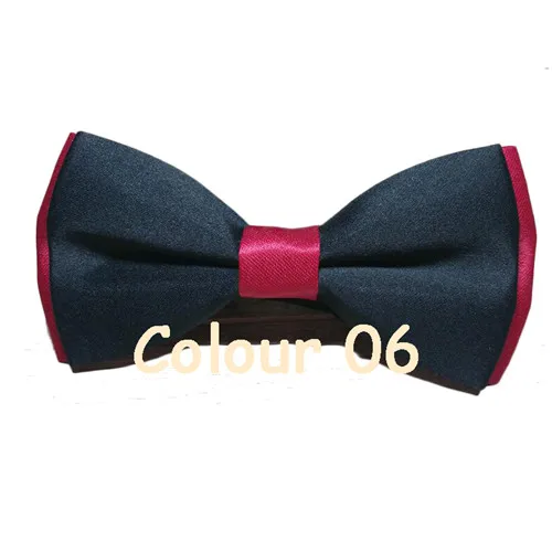 06 Высокое качество контрастного цвета имитировать шелк Bowties для взрослых и детей - Цвет: 06