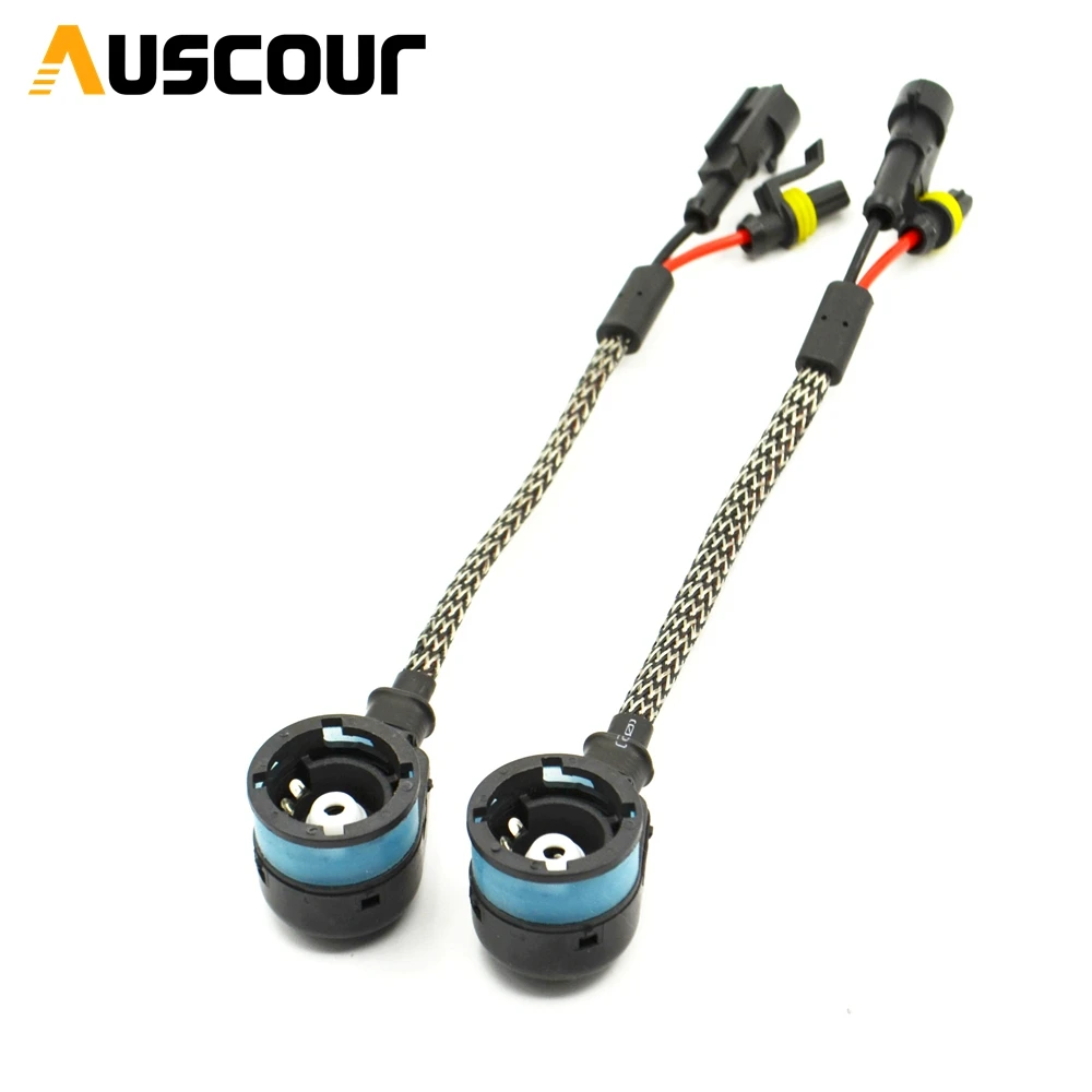 

2 PCS D2S adapter connector HID Wiring Harness AMP adapter Converter Wire Plug Cable Connectors D2R socket modify free shipping