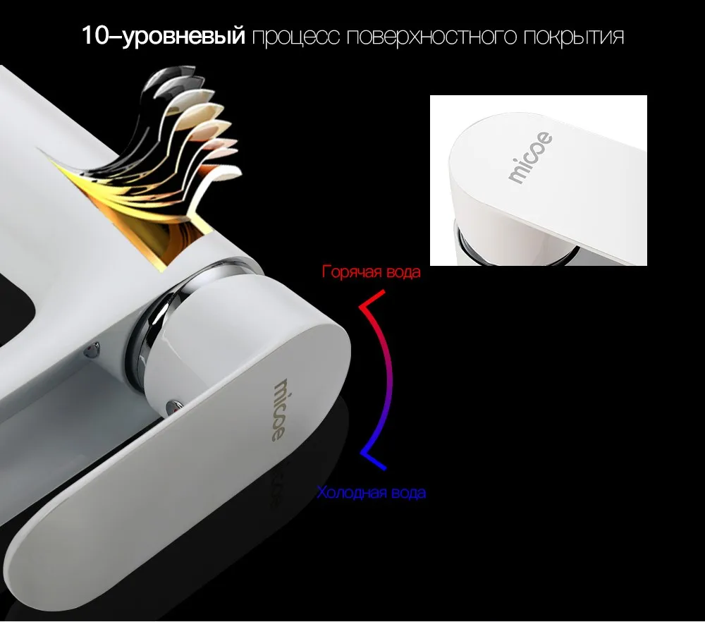 MICOE смеситель ванной кран бассейна смесителя латунный кран бассейна Раковина палуба Mountcold и горячей воды Нажмите