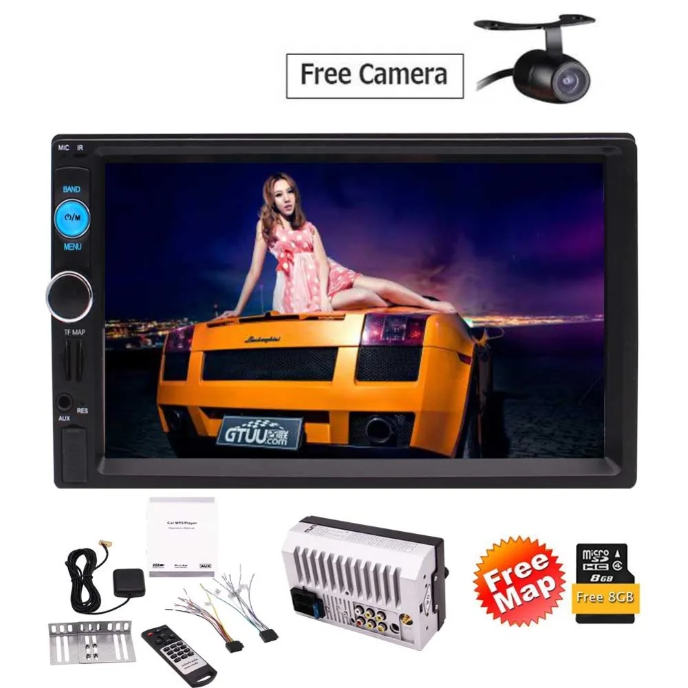 

Remote Control Rearview Camera Eincar Bluetooth Car Stereo Double Din Car MP5 Player Support GPS Navigation Head Unit with TF
