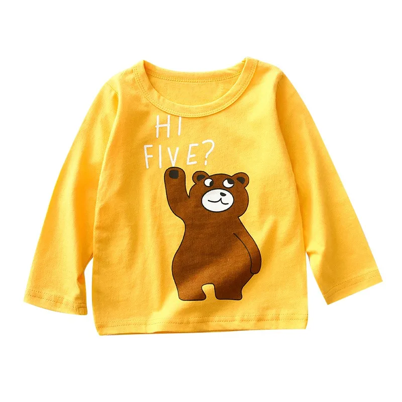 

Kids Boy Girl Baby T-shirt Children Casual Cartoon Printed Blouse Long Sleeve Tops Autumn Spring