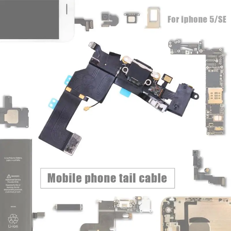 Зарядный порт док-разъем для наушников аудио разъем для iPhone 5SE гибкий кабель
