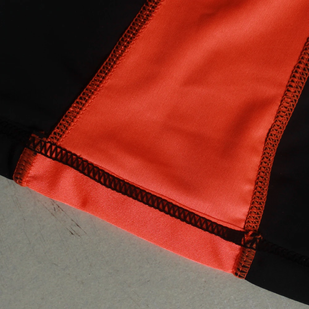 Спортивные мужские шорты для бодибилдинга, облегающие шорты из полиэстера и спандекса, черные и оранжевые шорты для фитнеса