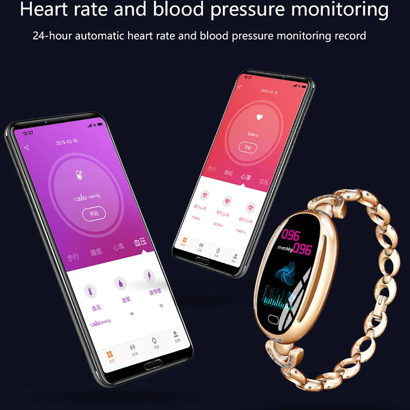 Jelly Comb Women Smart Watch 0.96 inch Color Screen Heart Rate Monitor Smart Bracelet Sleep Monitor Smartwatch for Girls Gift