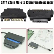Slimline SATA Adaptörü Seri ATA 7 + 15 22pin erkek Ince 7 + 6 13pin dişi adaptör Masaüstü Laptop için HDD CD-ROM Sabit disk sürücüsü