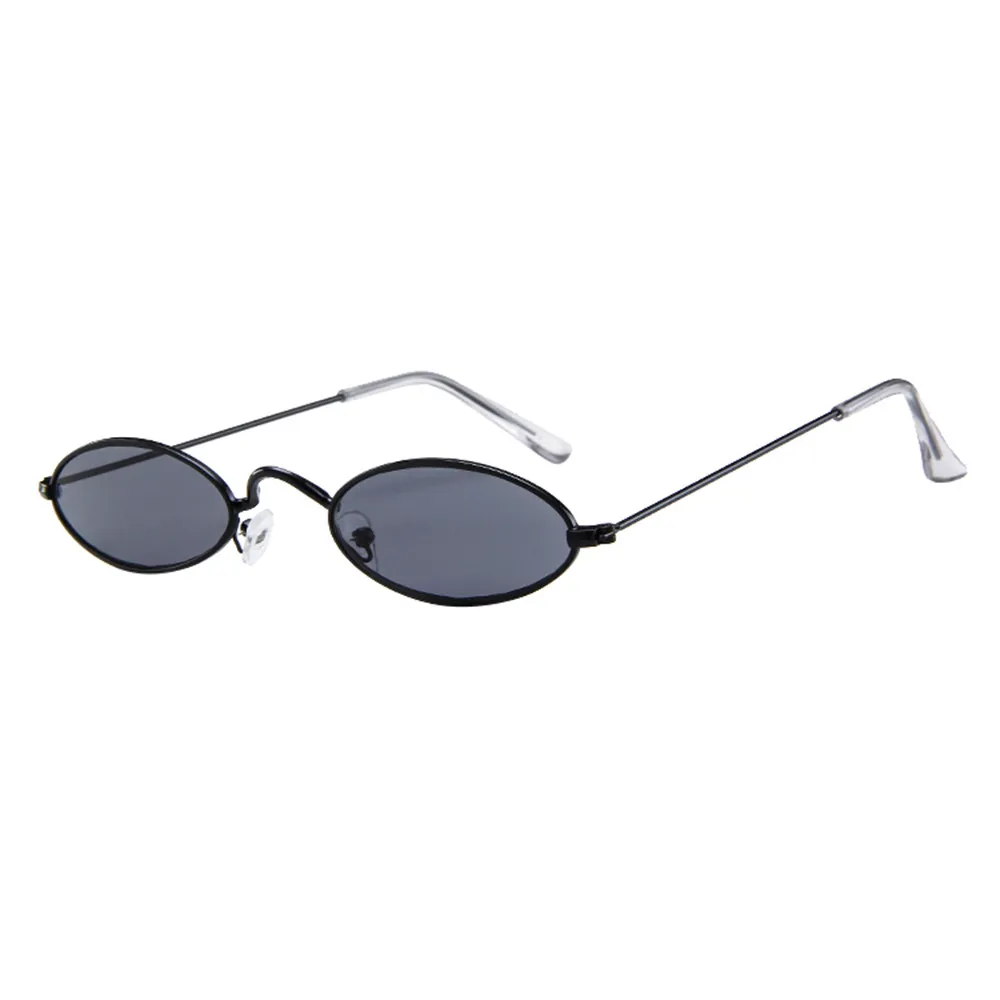 

new Glasses Small Oval Sunglasses Male women Retro Metal Frame Red Vintage Round Skinny Sun Glasses for Women #6