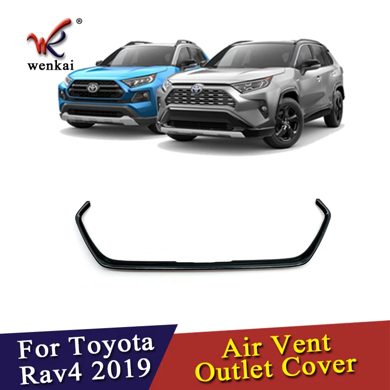 Для Toyota RAV4 XA50 2018 2019 ABS пианино Черная внутренняя средняя консоль A/C вентиляционное