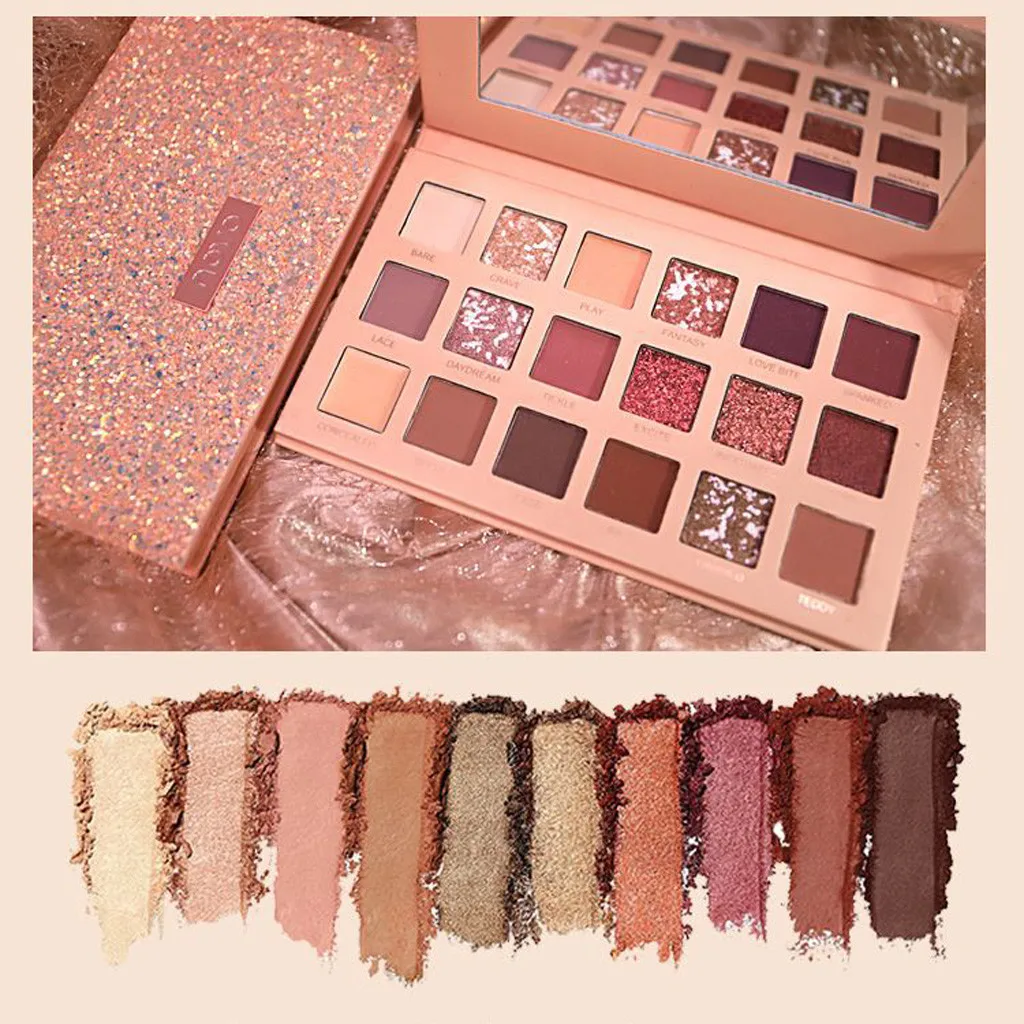 

INS Same Style 18 Colors Eye Shadow Makeup Pearl Metallic Eyeshadow Palette Make