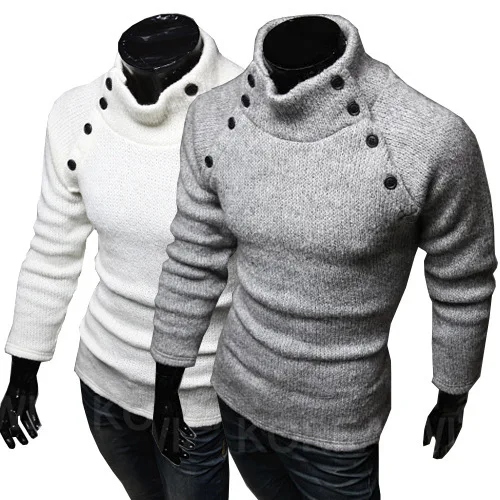 2016 New Arrival Men's Sweater Thin Casual Turtle Neck
