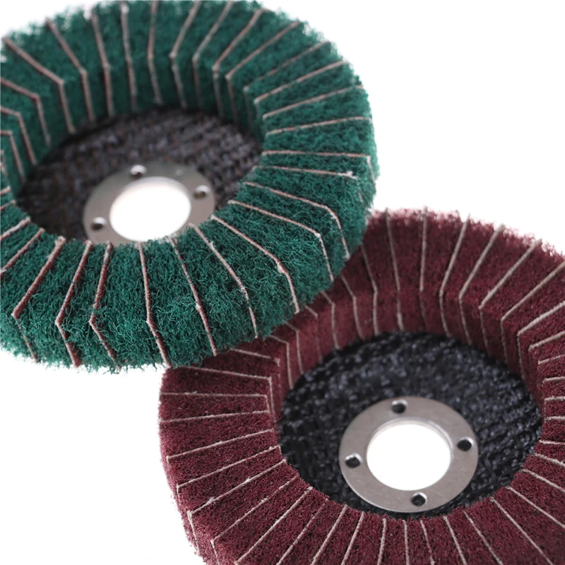 1Pc Dremel Accessories Red 100mm 4" Nylon Fiber Flap Polishing Grinding