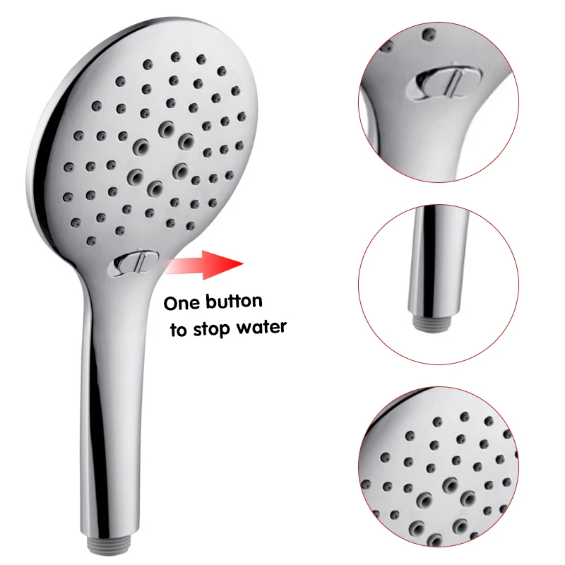 

Shower Head Water Saving High Pressure Shower Bath Head Handheld 3 function Spray Nozzle hygienic shower head for bathing