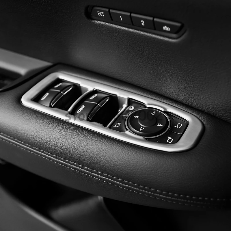 For Cadillac XT5 2016 2017 ABS Chrome Matte Car window lifting button