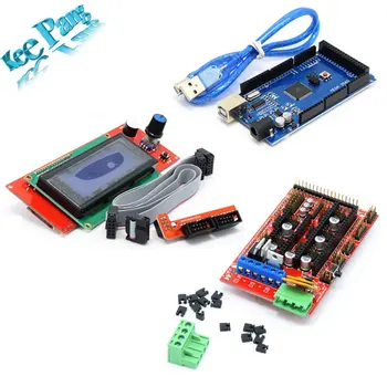 

Mega 2560 R3 Mega2560 REV3 + 1pcs RAMPS 1.4 Controller + RAMPS1.4 LCD 2004 LCD for 3D Printer