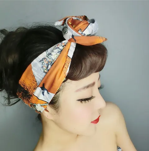 1950s Women Vintage Rockabilly Pin Up Style Japan Fuji Print