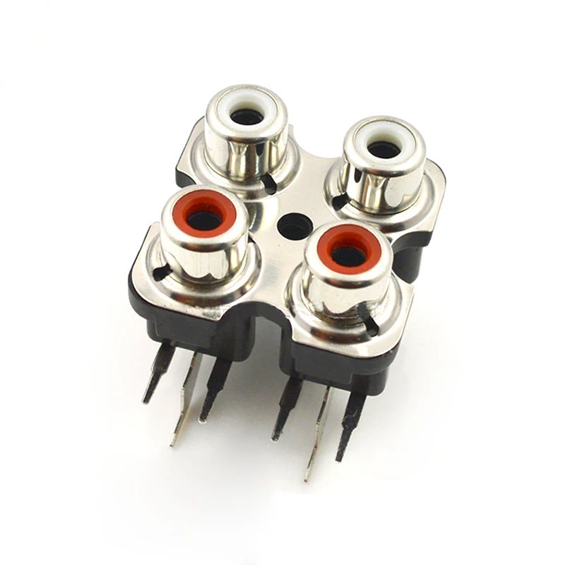 Гнездо rca, 2x2 монтажное в плату, пластик, тип 2. Разъем rca 4 гнезда на плату. Разъем rca-f*4. Разъем rca-407 гнездо на плату 4rca (6pin). Гнездо rca (мама, клеммная колодка, 2 пина).