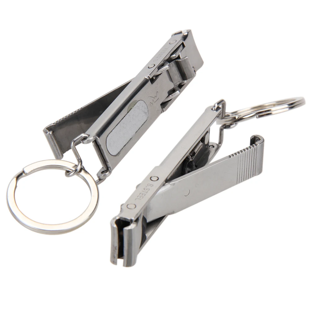 

Portable Stainless Steel EDC Ultra-thin Foldable Hand Toe Nail Clippers Cutter Keychain for Outddor Camping Hiking Travel Tool