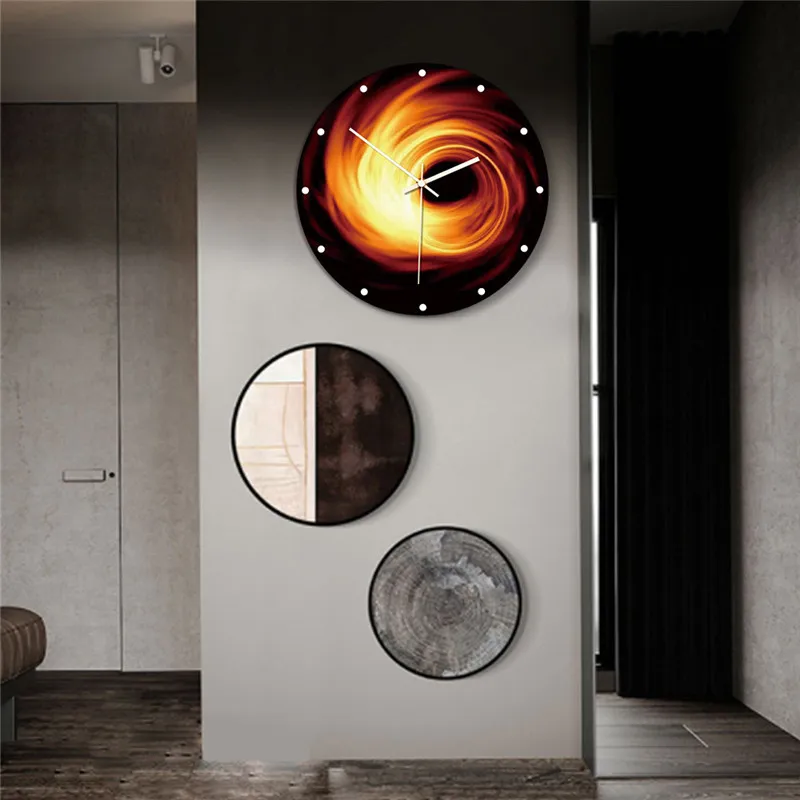 Creative Black Hole Series Acrylic Wall Clock New Starry sky Home Clock wall hangings
