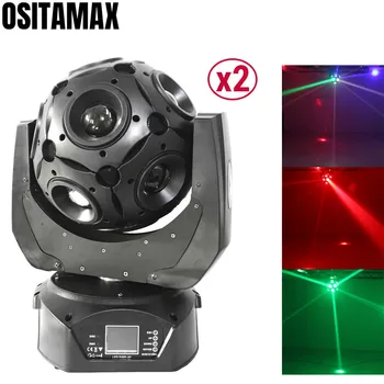

2PCS/LOT Disco Light Beam Moving Head Light Football Light RGBW 12X12W 4IN1 Strobe Effect Lighting for Stage Party Nightclub DJ