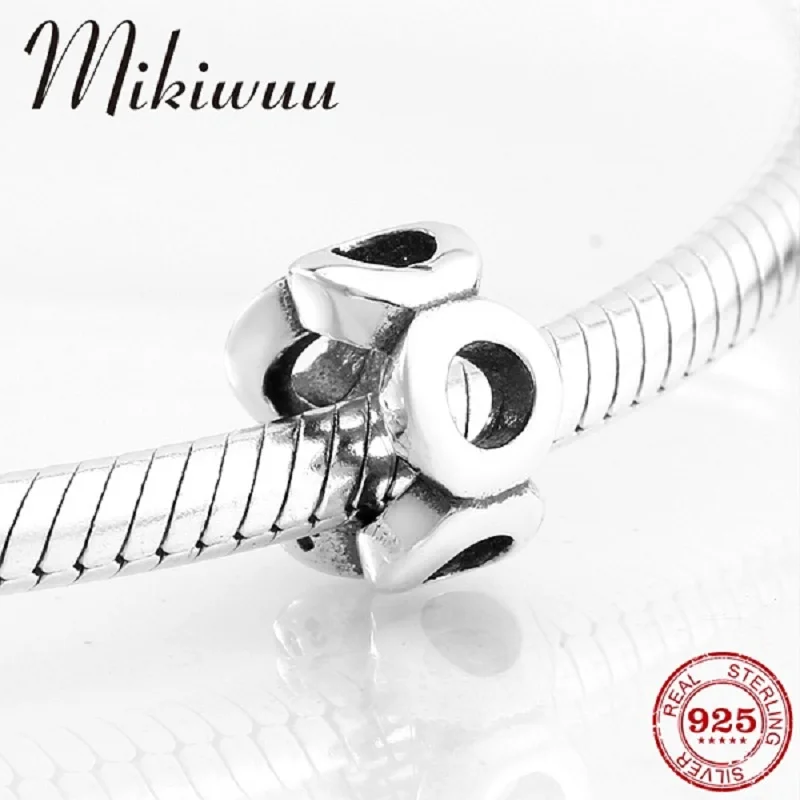 

Real 925 Sterling Silver Small and chic hollow out round Spacer bead Jewelry making Fit Original Pandora Charm women Bracelet