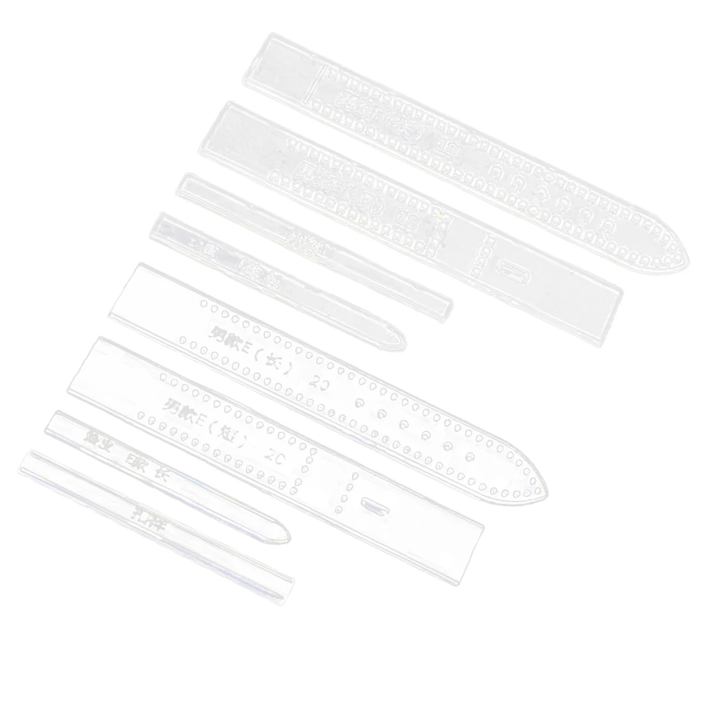 8 Pcs  DIY Watch Band Acrylic Template Leather Pattern Leather Craft Tools Leathercraft Tool