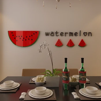 

DIY Home Decorations Wall Stickers 3D Watermelon Pattern Stickers For Kids Room Baby Bedroom Wall Decor Decals Poster Waterproof